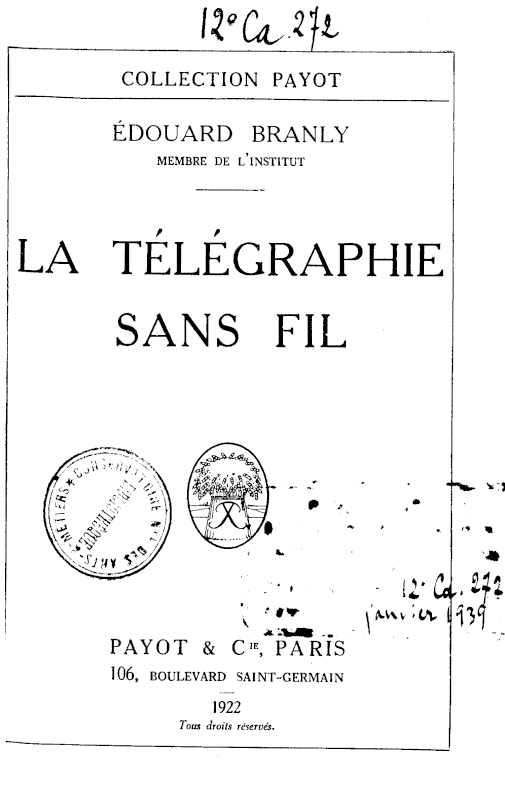 Page de titre du 12CA272