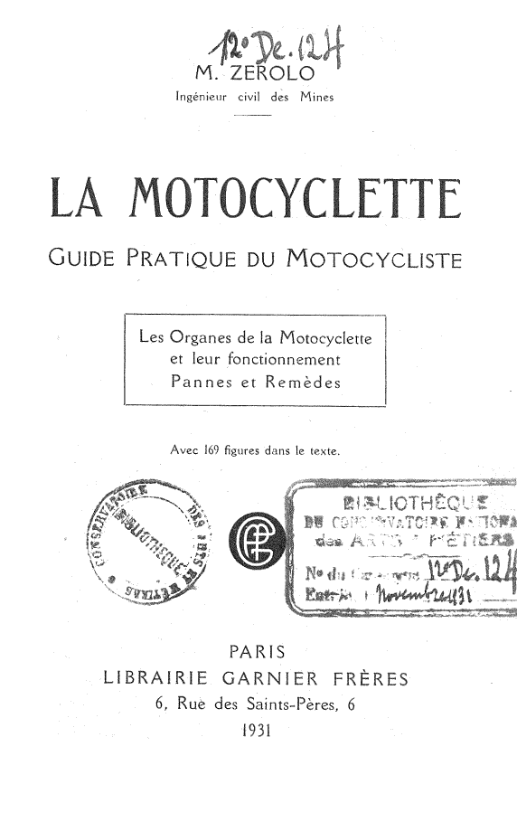 Page de titre du 12DE124