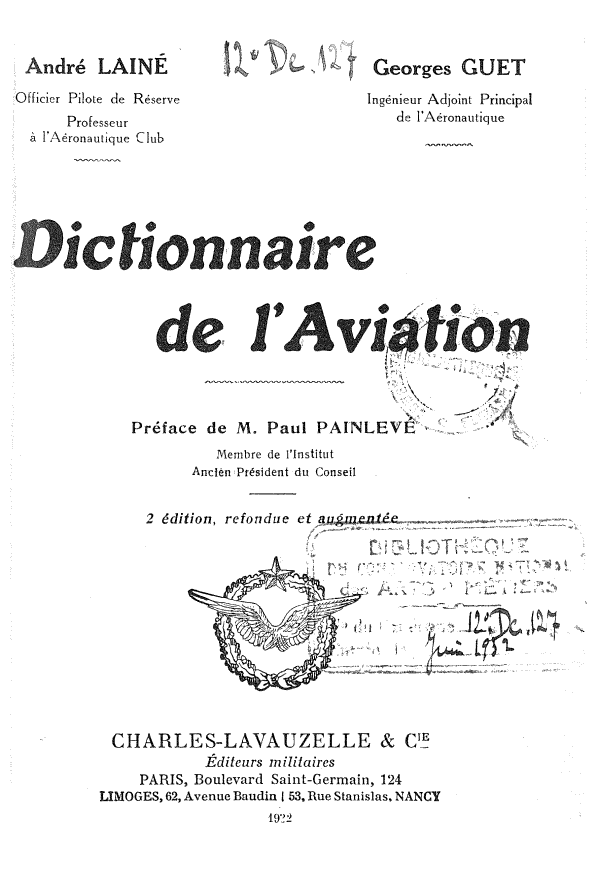 Page de titre du 12DE127