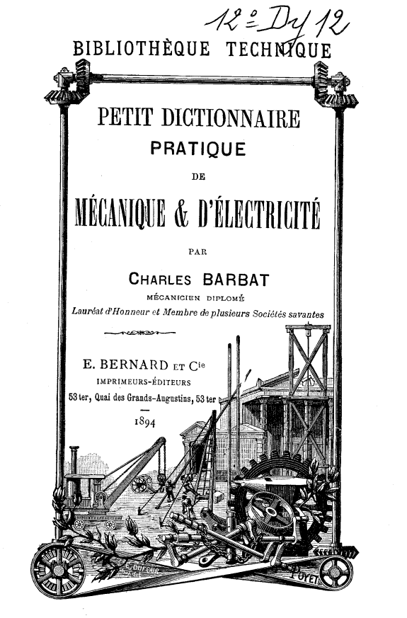 Page de titre du 12DY12