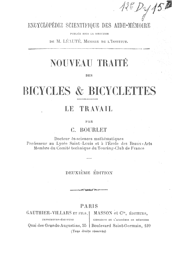 Page de titre du 12DY15