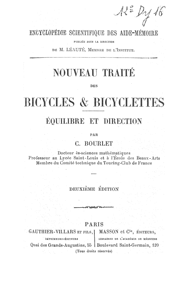 Page de titre du 12DY16