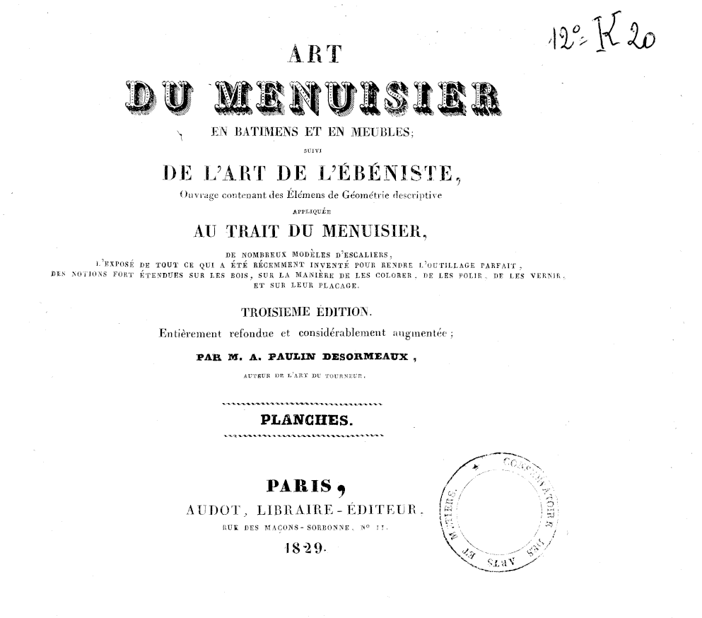 Page de titre du 12K20.2