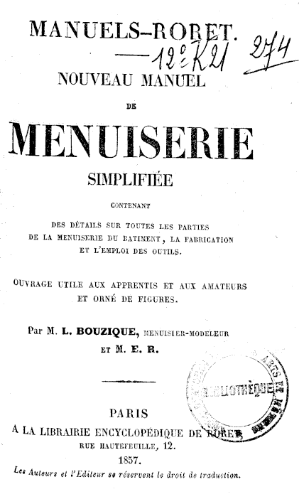 Page de titre du 12K21.274