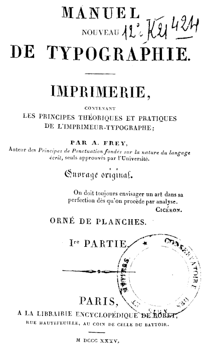 Page de titre du 12K21.424.1