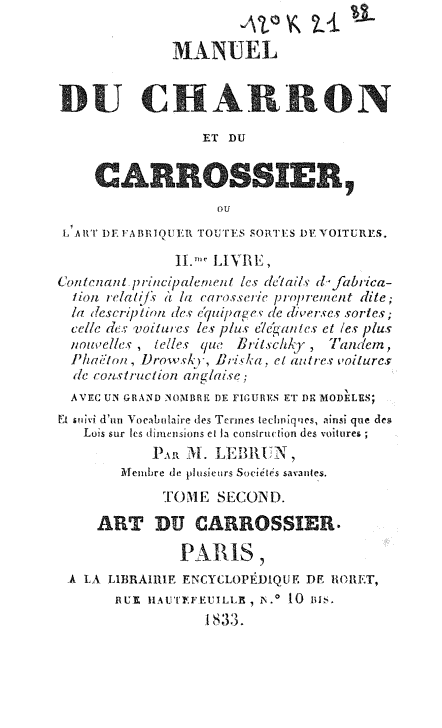 Page de titre du 12K21.88.2