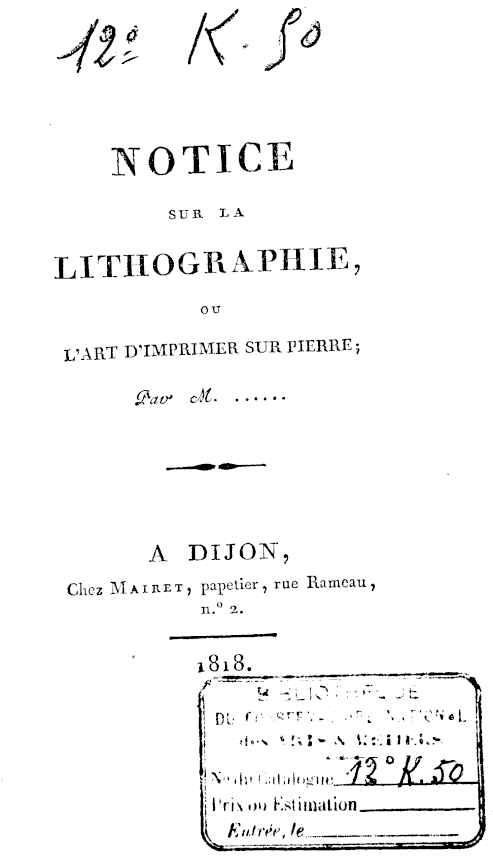 Page de titre du 12K50