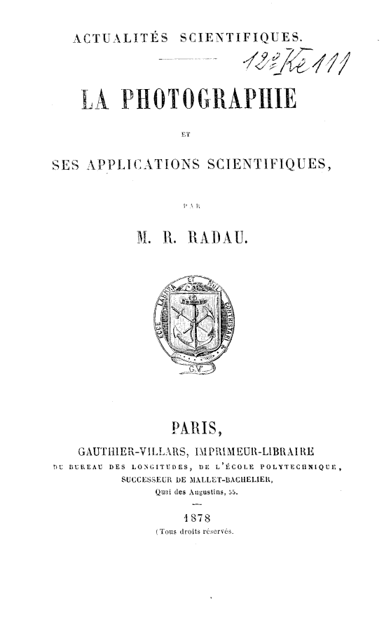 Page de titre du 12KE111.1