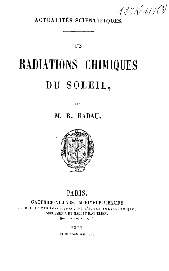 Page de titre du 12KE111.3