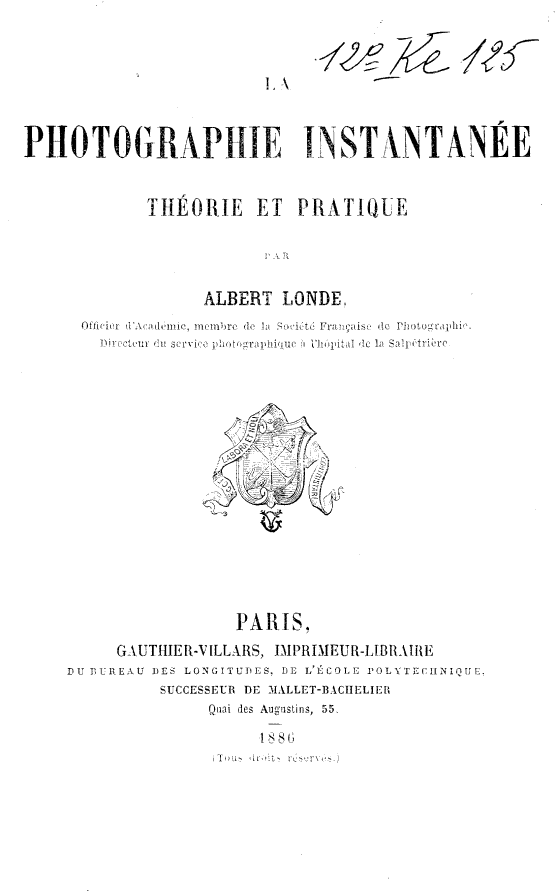 Page de titre du 12KE125