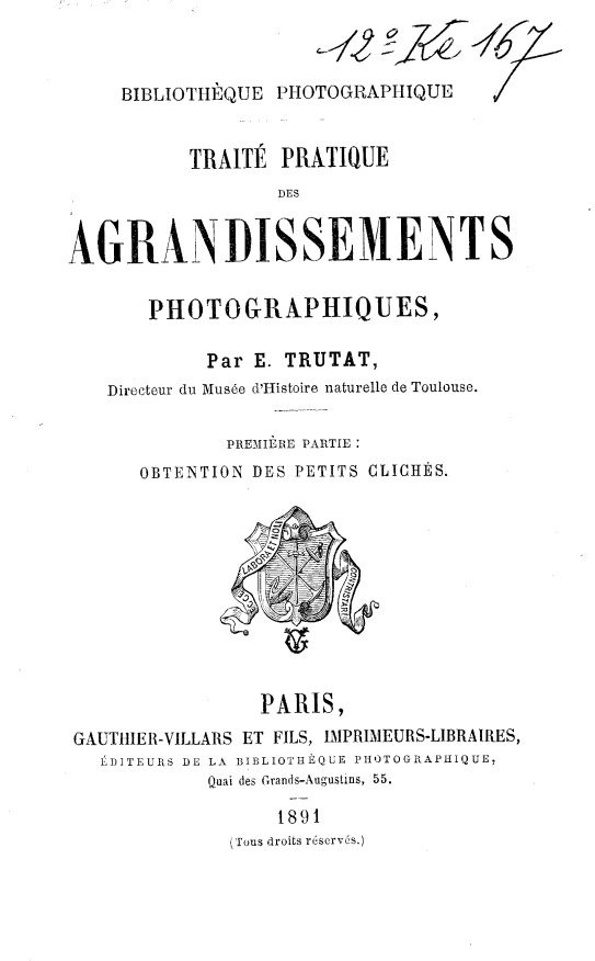 Page de titre du 12KE167.1