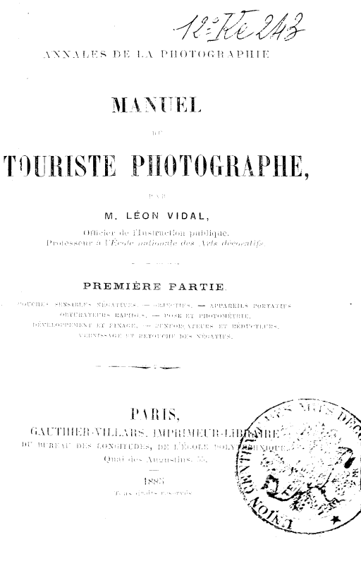 Page de titre du 12KE243.1