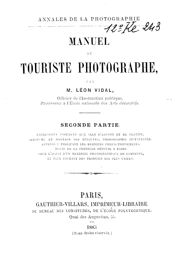 Page de titre du 12KE243.2