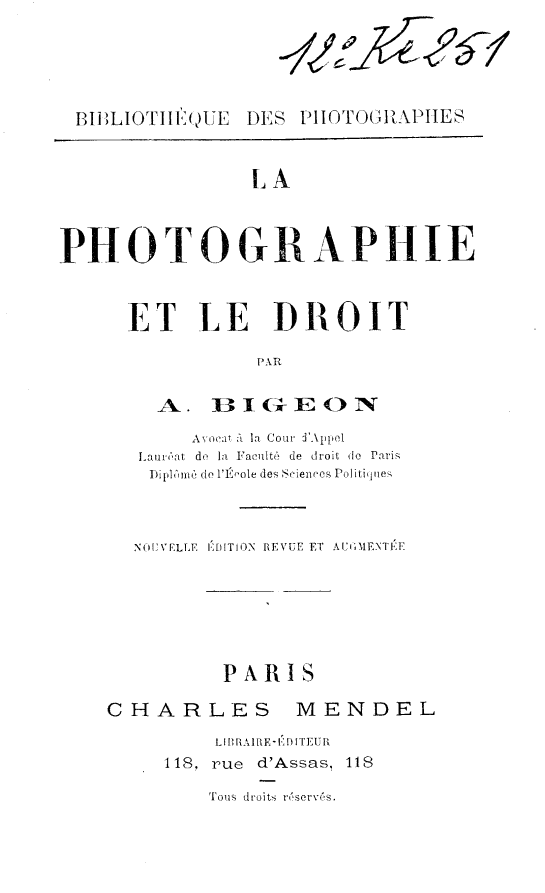 Page de titre du 12KE251