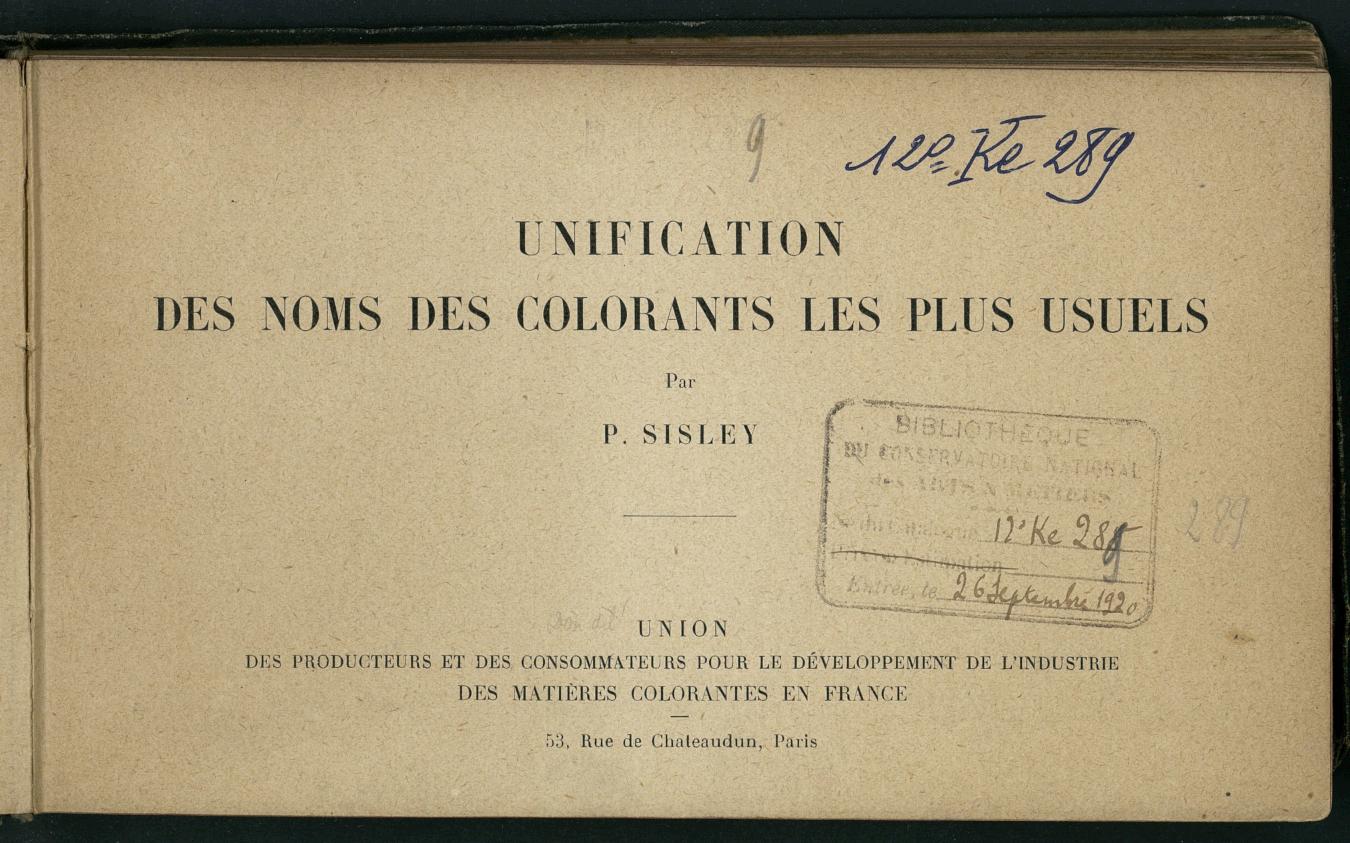 Page de titre du 12KE289