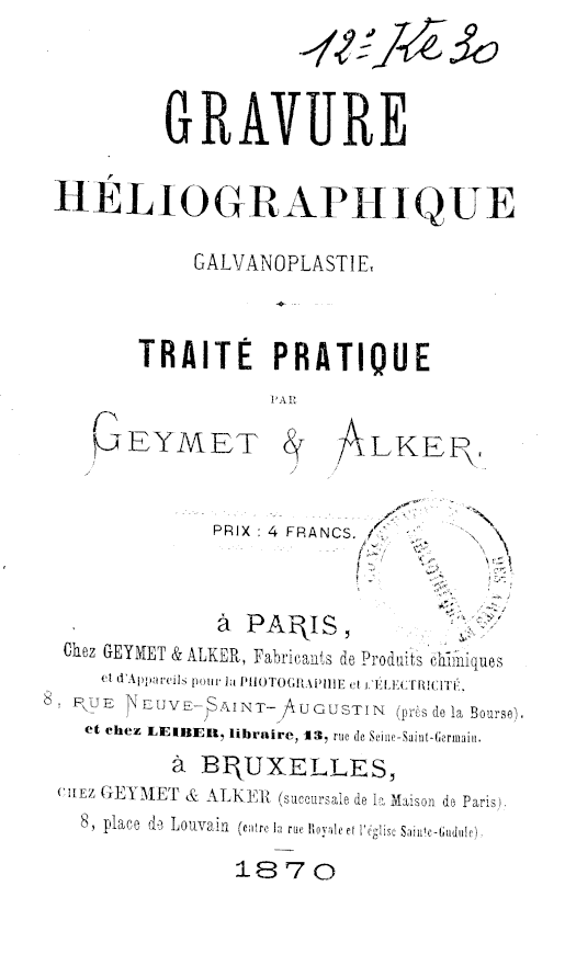 Page de titre du 12KE30