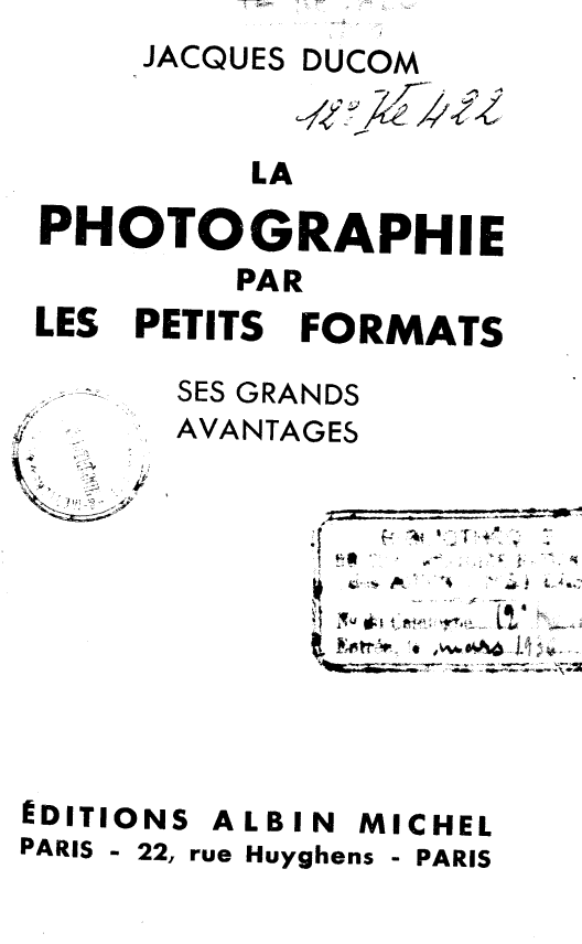 Page de titre du 12KE422