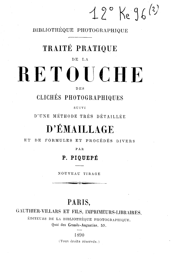 Page de titre du 12KE96.2