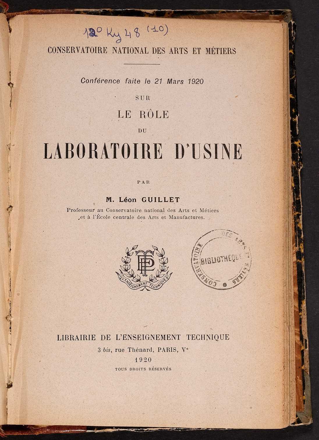 Page de titre du 12KY48.10