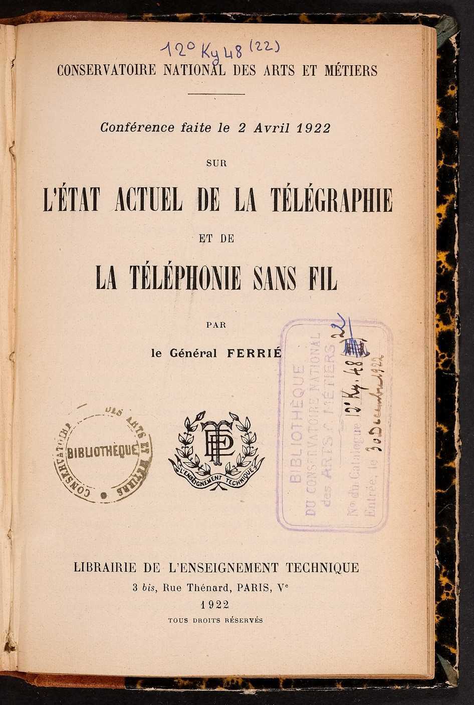 Page de titre du 12KY48.22