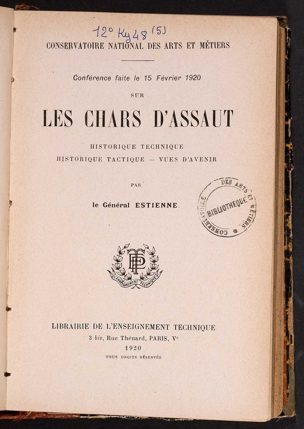 Page de titre du 12KY48.5