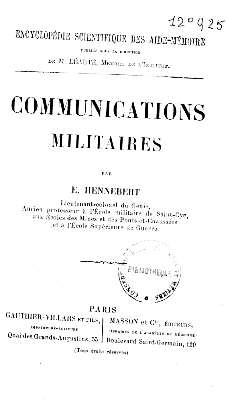 Page de titre du 12Q25