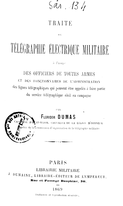 Page de titre du 12SAR134