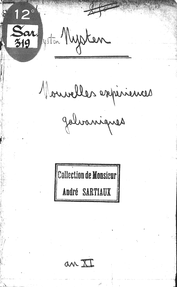 Page de titre du 12SAR319