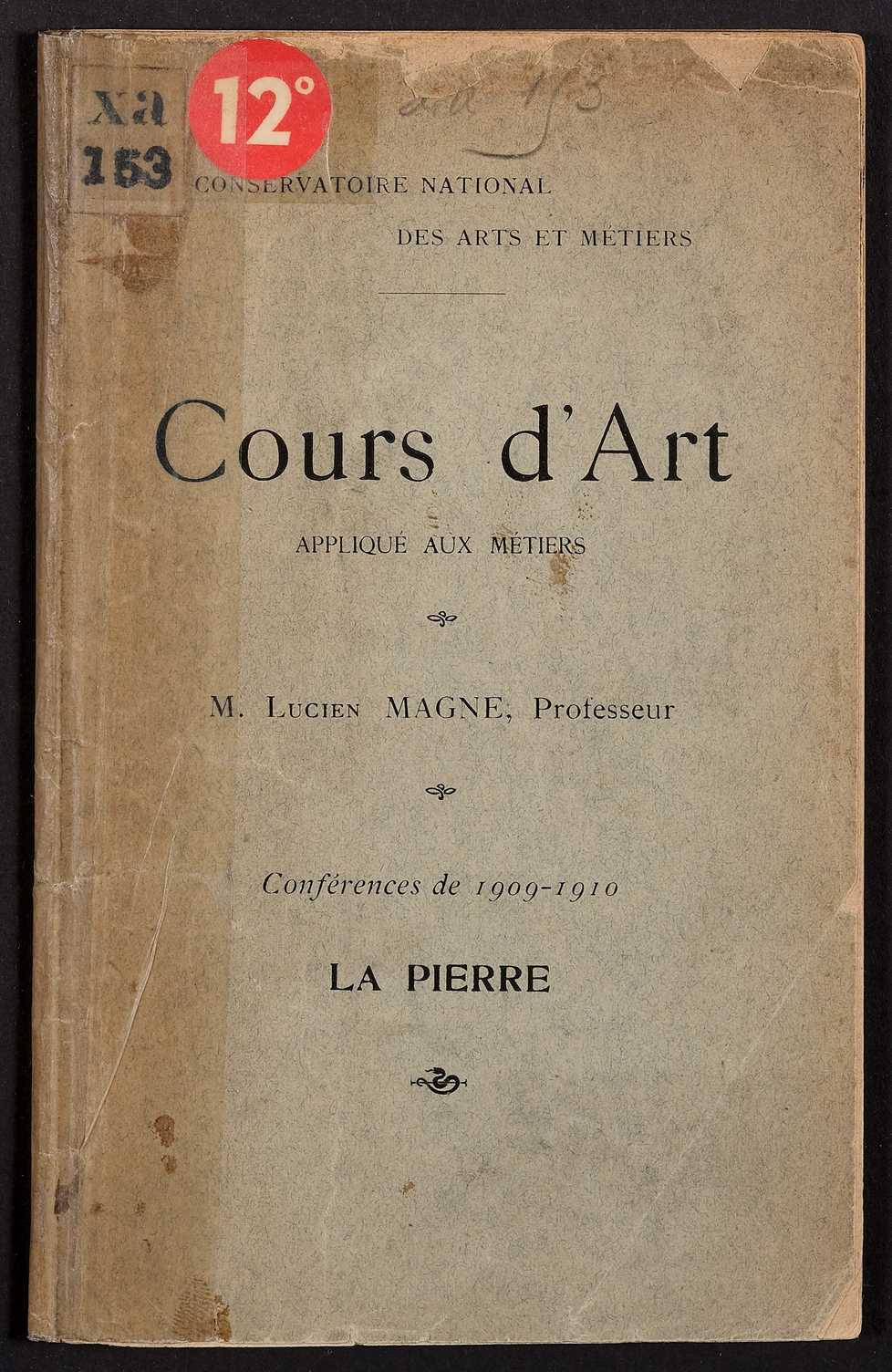 Page de titre du 12XA153