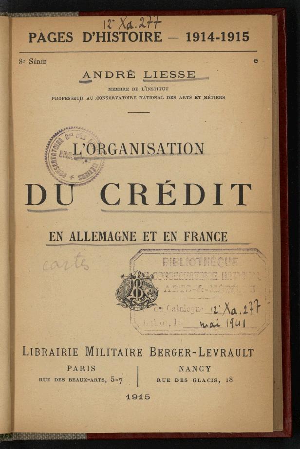 Page de titre du 12XA277