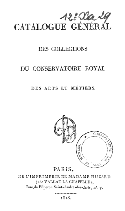 Page de titre du 12XA29