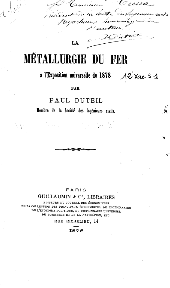 Page de titre du 12XAE51