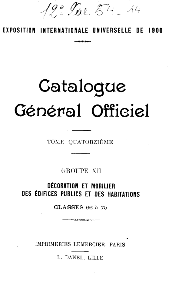 Page de titre du 12XAE54.14