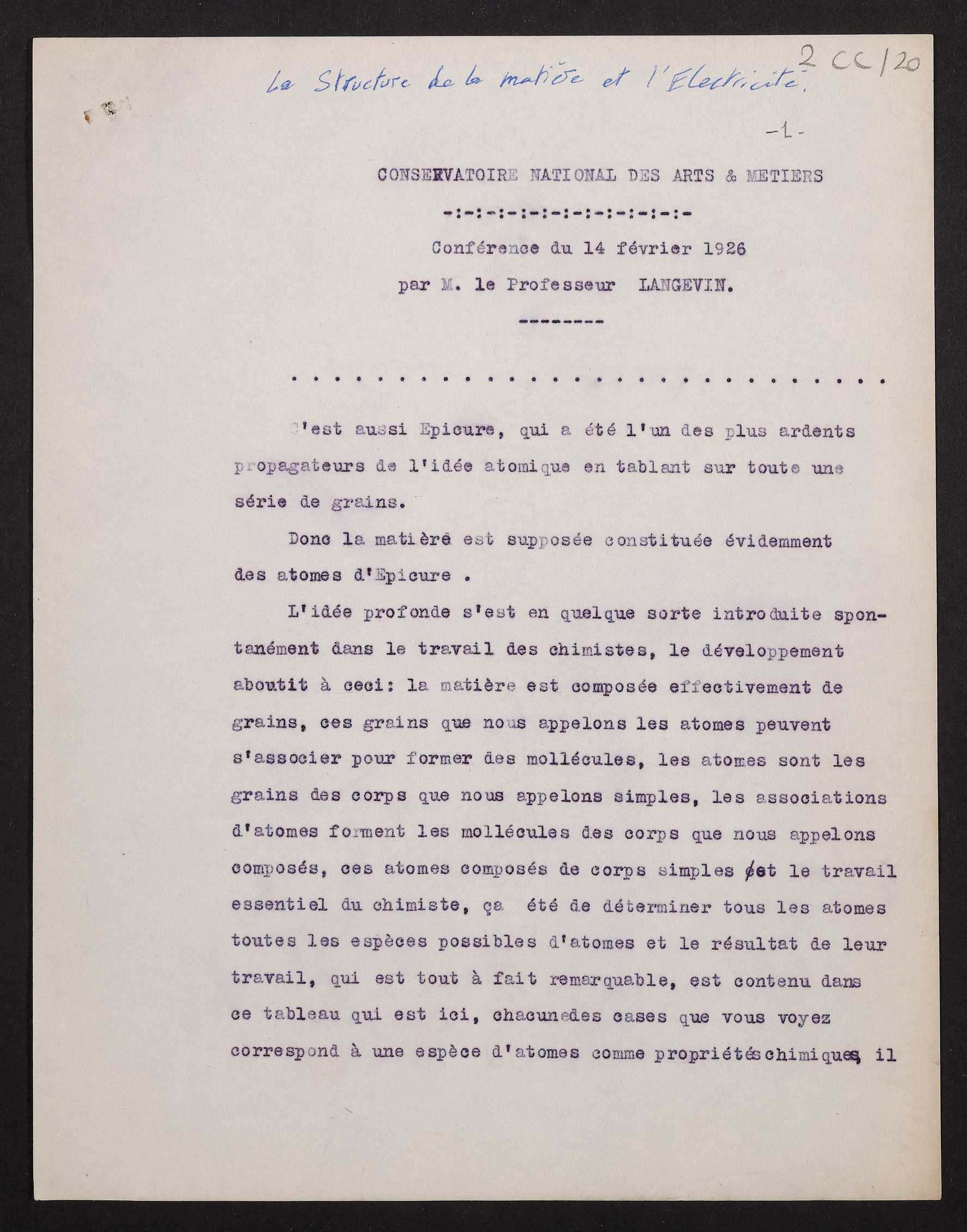 Page de titre du 2CC20