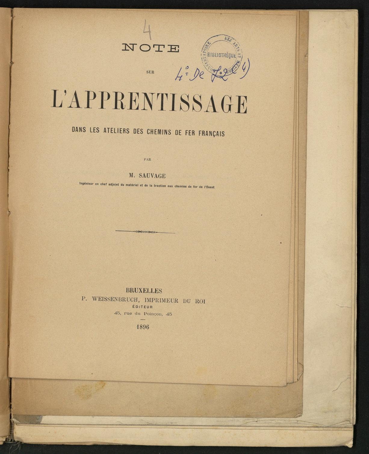 Page de titre du 4DE72.4