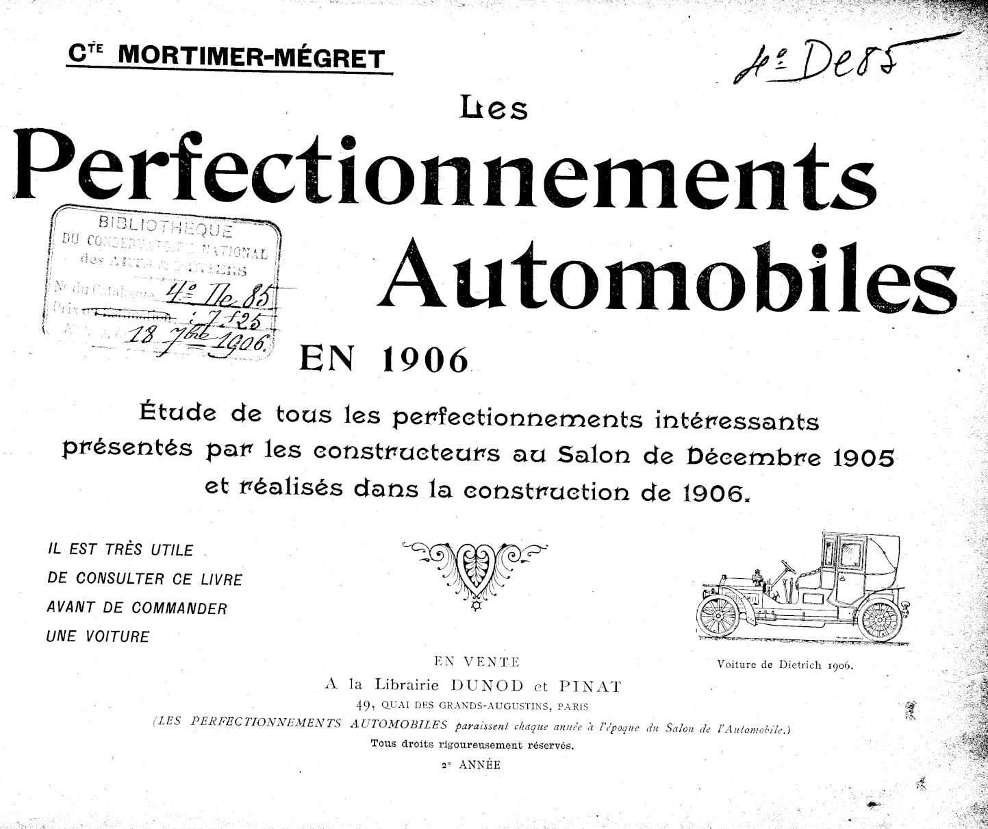 Page de titre du 4DE85