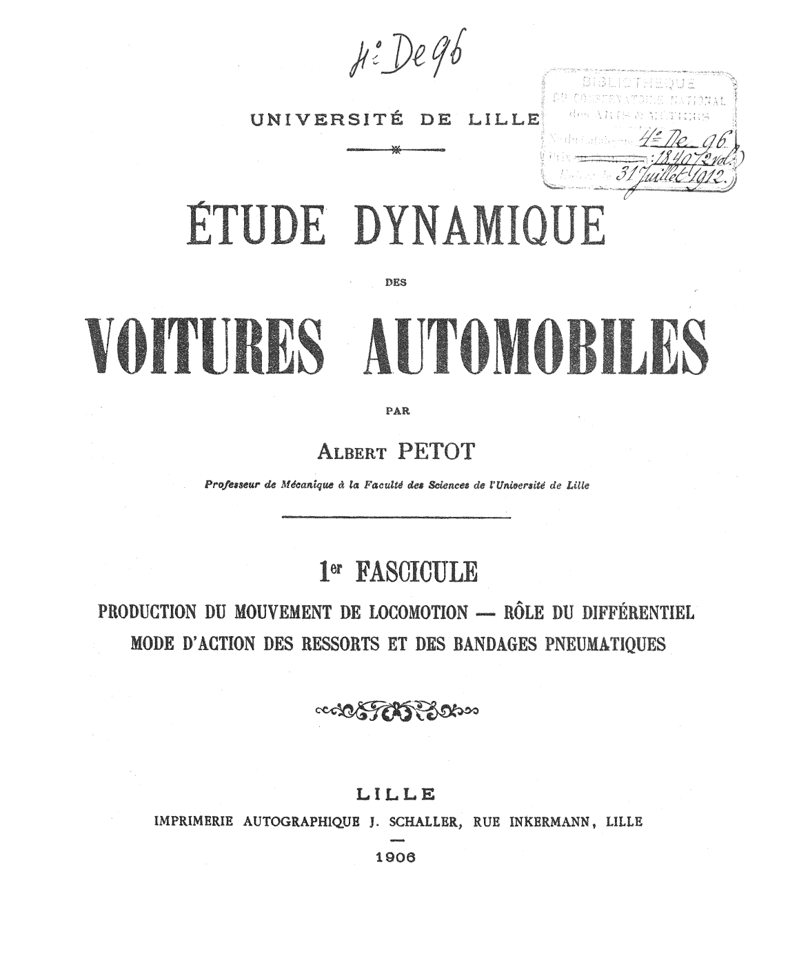 Page de titre du 4DE96.1