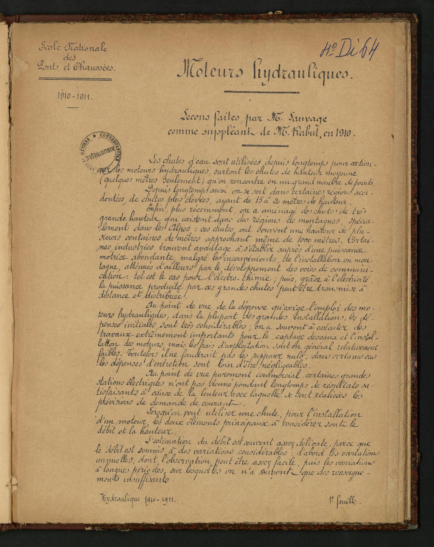 Page de titre du 4DI64