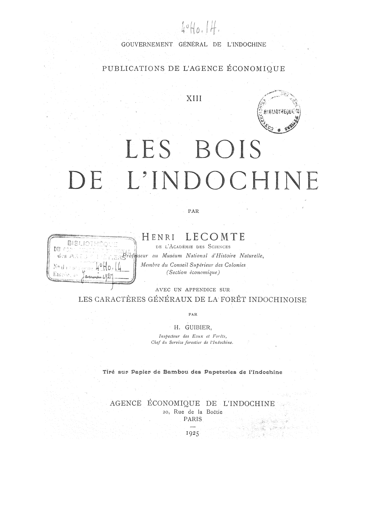 Page de titre du 4HO14.1