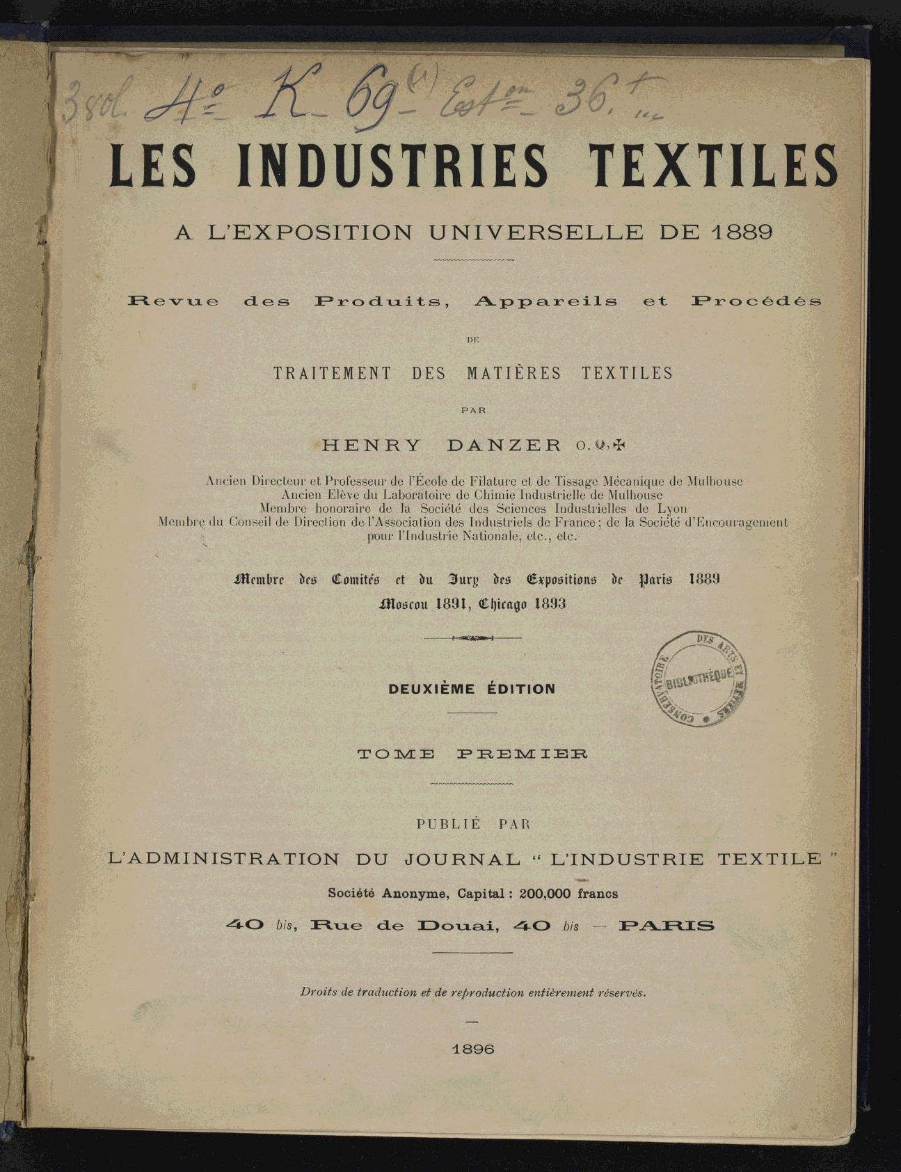 Page de titre du 4K69.1