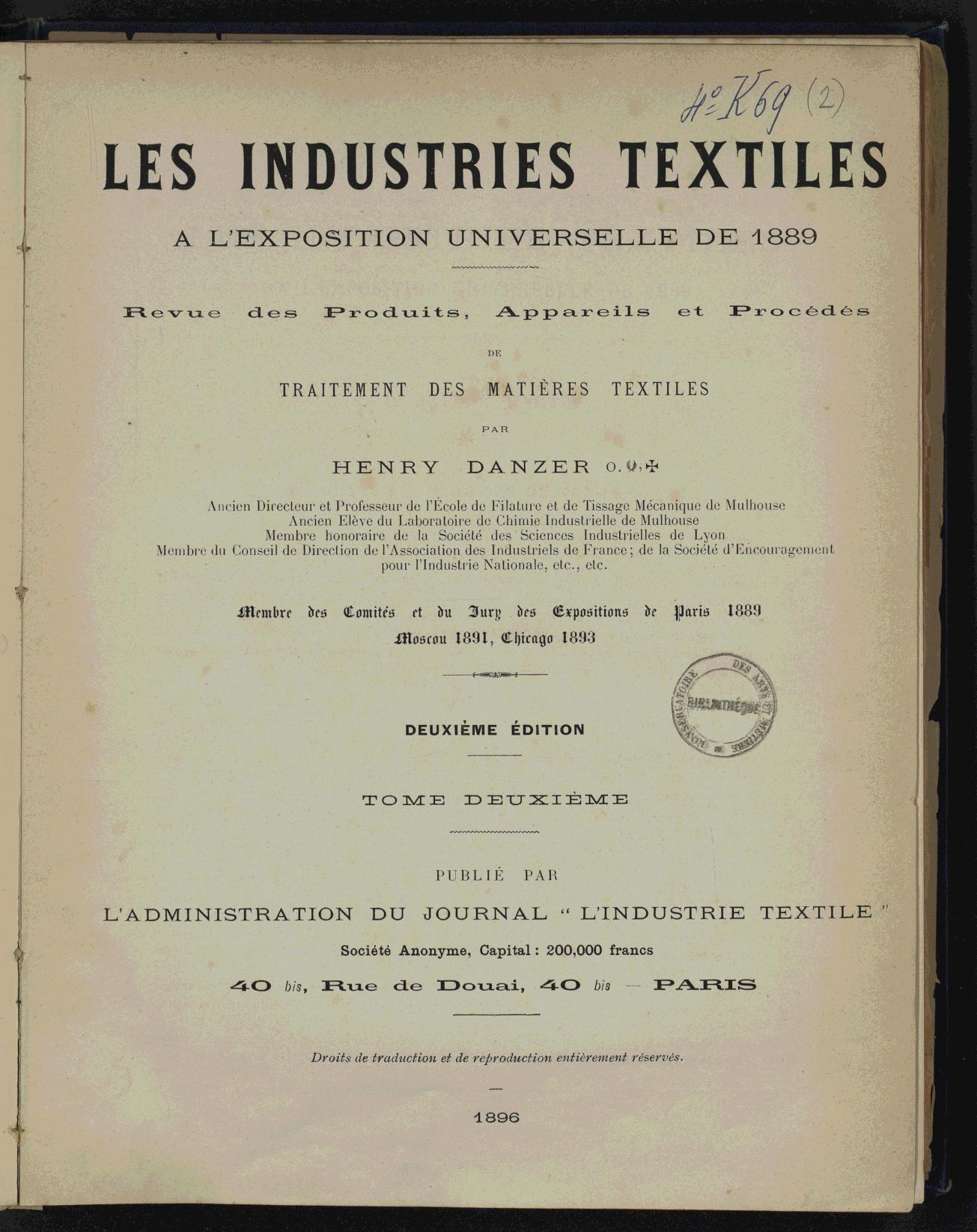 Page de titre du 4K69.2