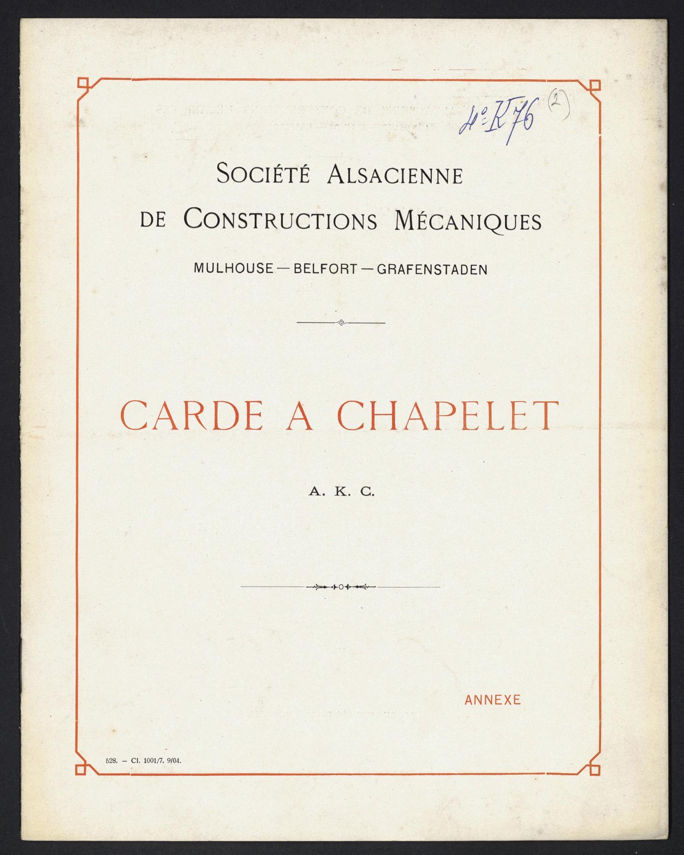 Page de titre du 4K76.2