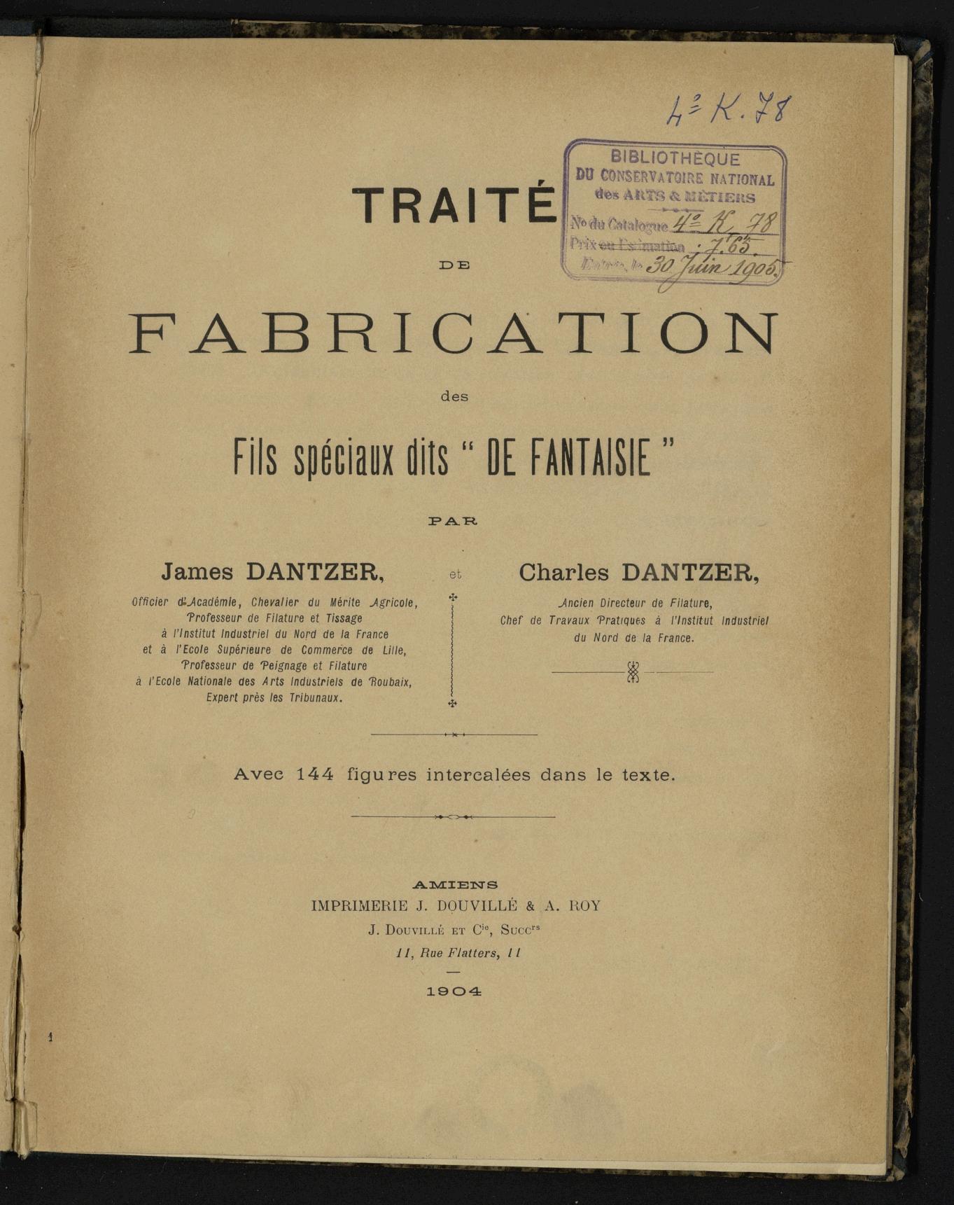 Page de titre du 4K78