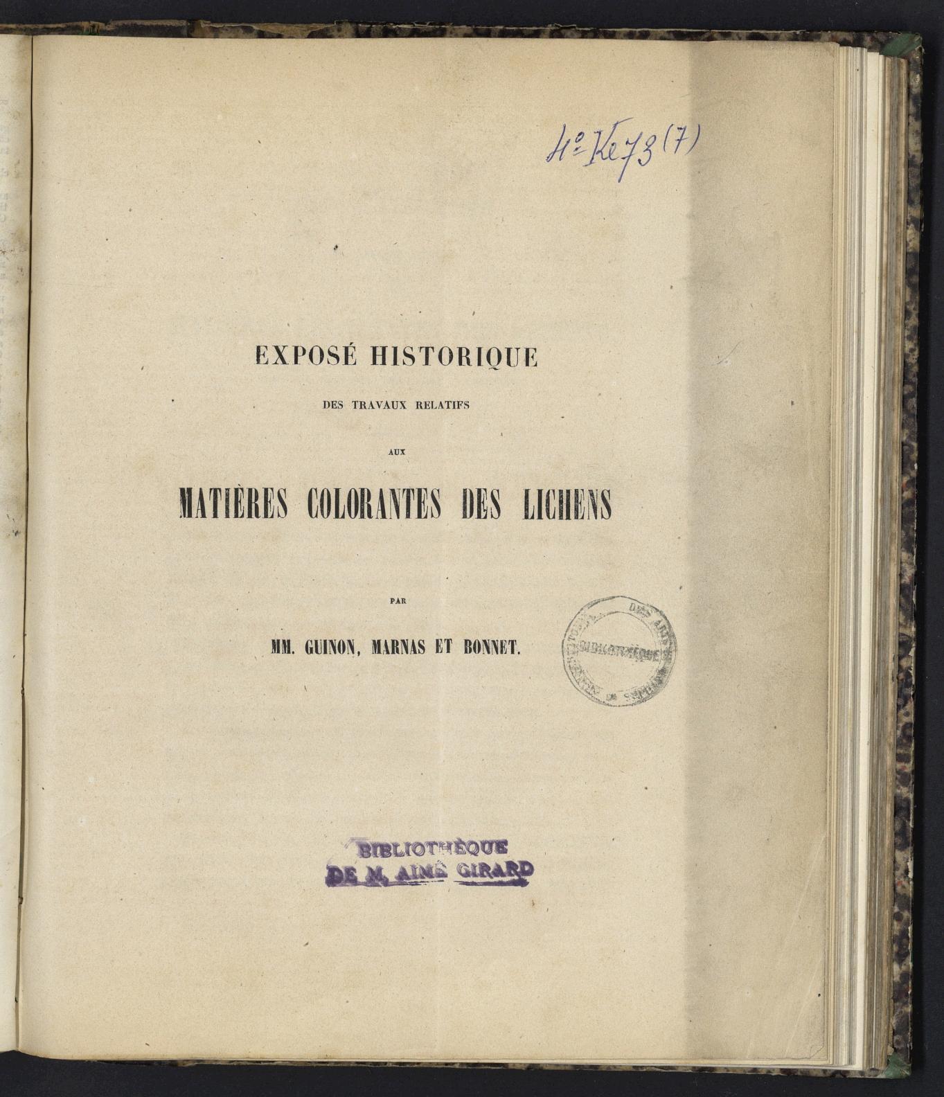 Page de titre du 4KE73.7