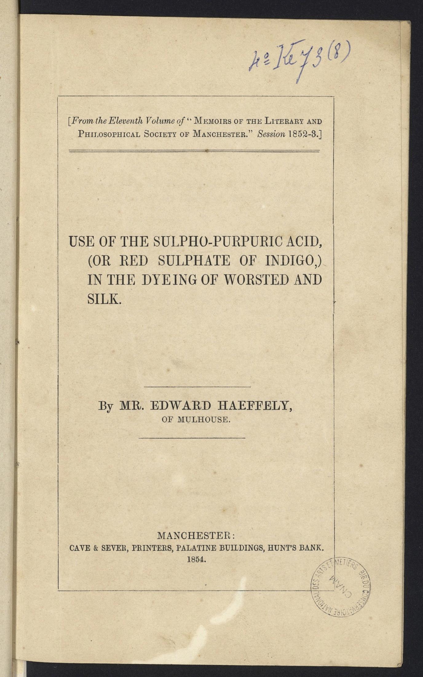 Page de titre du 4KE73.8