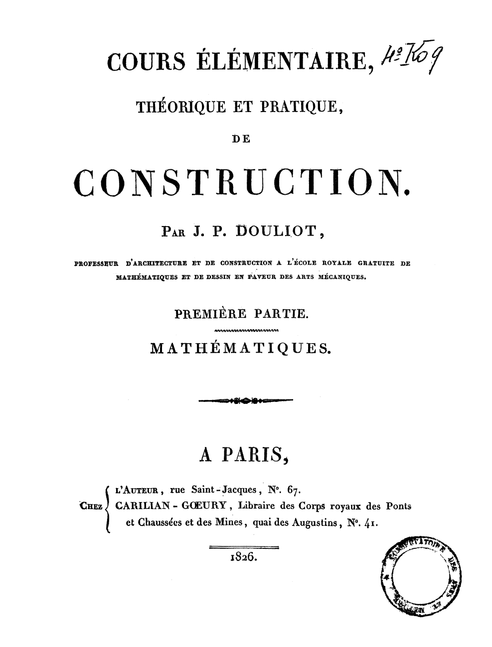 Page de titre du 4KO9.1