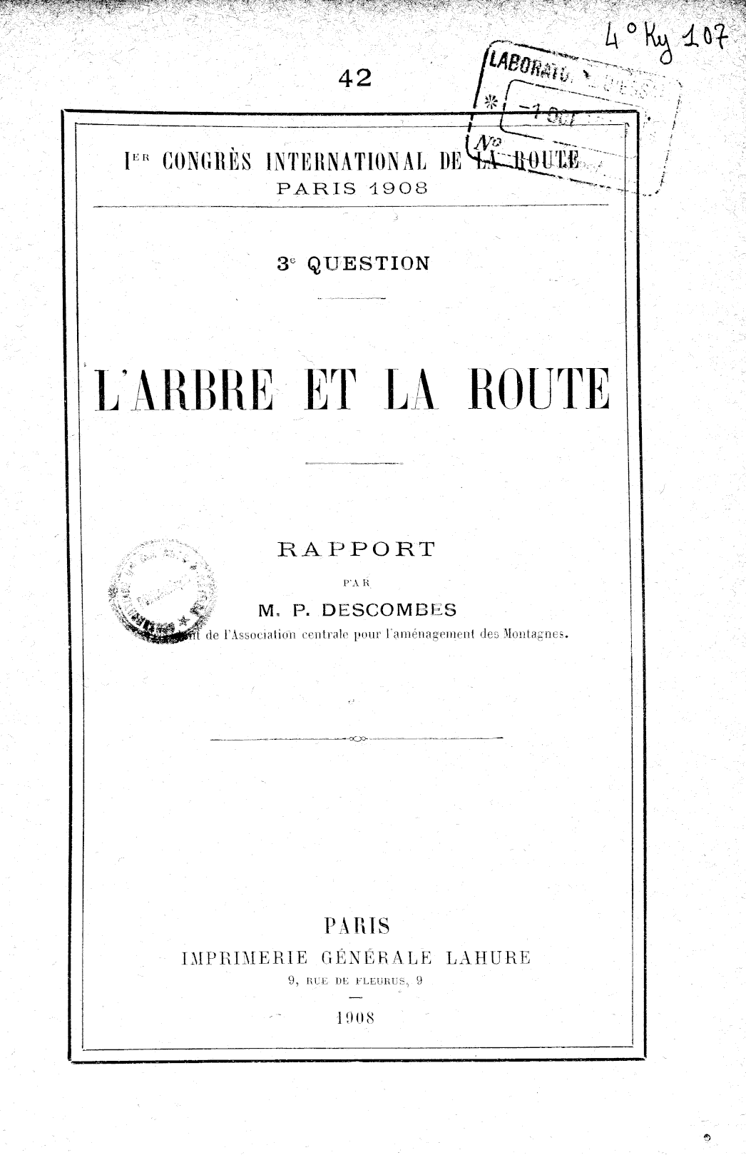 Page de titre du 4KY107.10