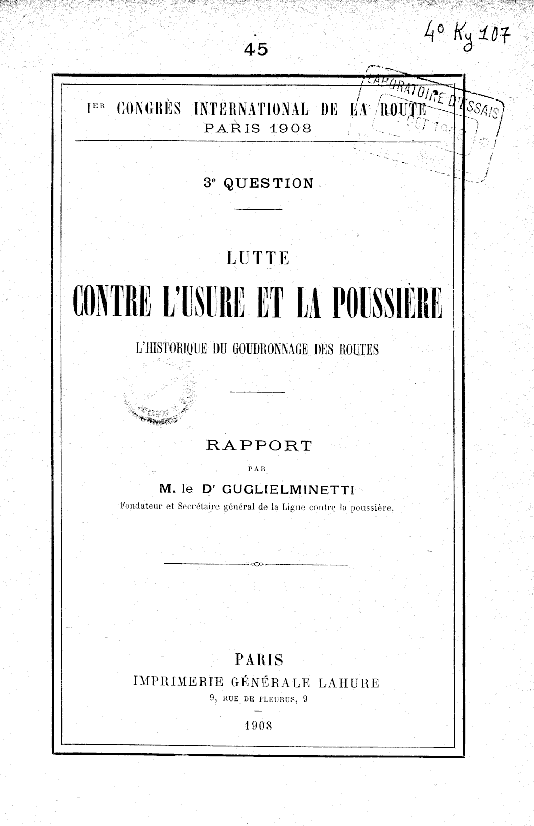 Page de titre du 4KY107.13