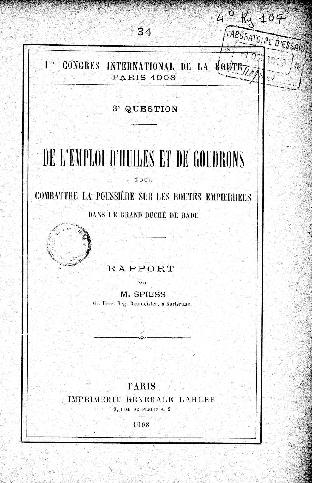 Page de titre du 4KY107.2