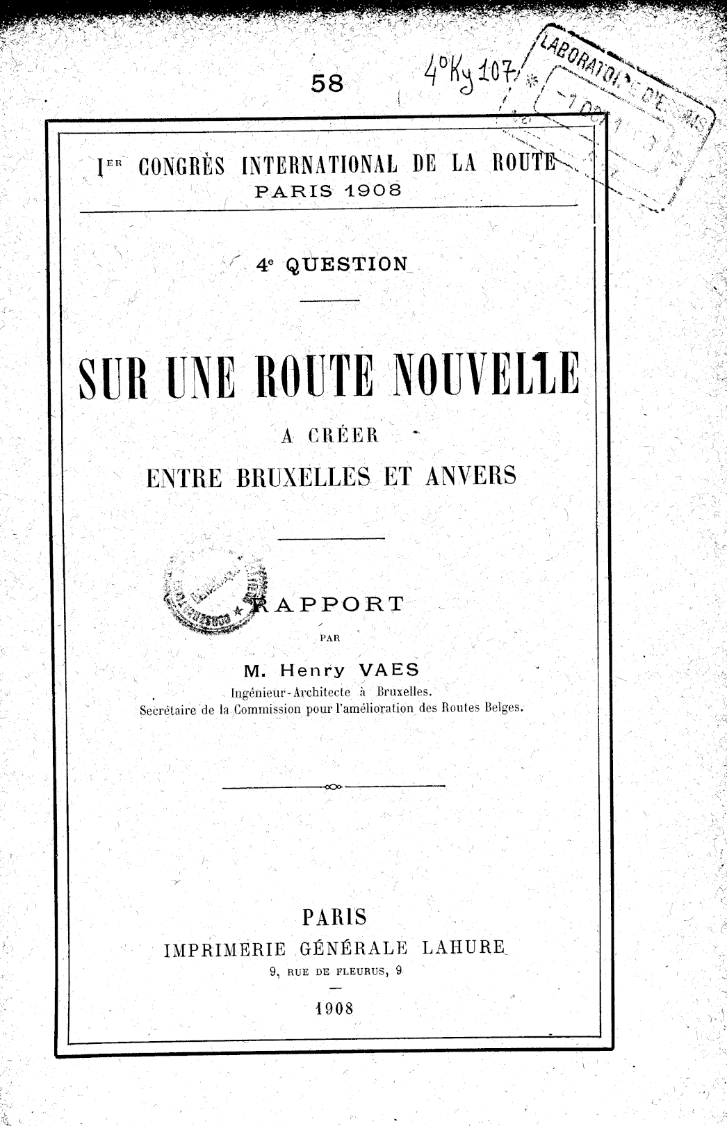 Page de titre du 4KY107.25